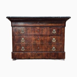 Chest of Drawers in Flamed Mahogany Veneer