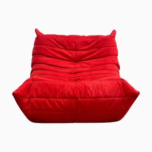 Silla bajo Togo en rojo de Michel Ducaroy para Ligne Roset