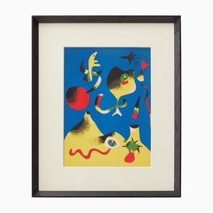 After Joan Miró, Composition for Verve, 1937, Lithograph, Framed