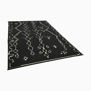 Alfombra marroquí negra, años 2000