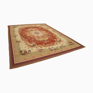 Beige Aubusson Kilim Rug, 1990s