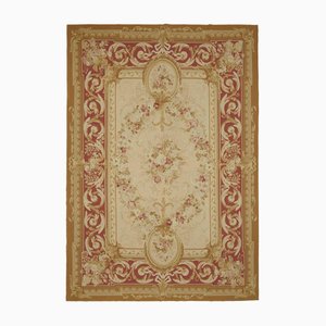 Beige Aubusson Kilim Rug, 1990s