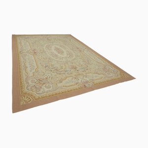 Beiger Aubusson Kelim Teppich, 1990er
