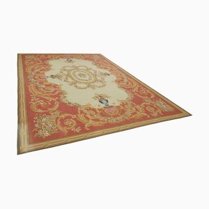 Beiger Aubusson Kelim Teppich, 1990er