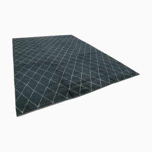 Blauer marokkanischer Teppich, 2000er