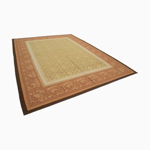 Brown Aubusson Kilim Rug, 1990s