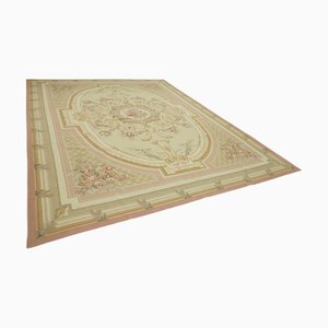 Beige Aubusson Kilim Rug, 1990s