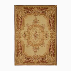 Beiger Aubusson Kelim Teppich, 1990er