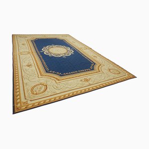 Beige Aubusson Kilim Rug, 1990s