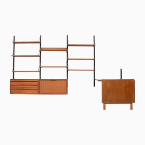Vintage Royal System Bookcase with Drop-Leaf Table by Poul Cadovius, 1950s