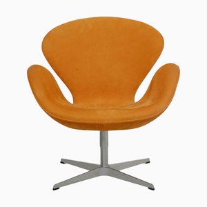 Swan Chair in Yellow Alcantara by Arne Jacobsen