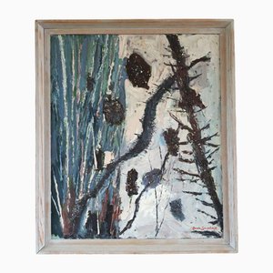 Pine Cones, Oil Painting, Framed