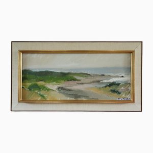 Rivage brumeux, Peinture à l'huile, Encadré