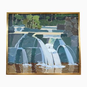 Cascade, Peinture À L'Huile, Encadré