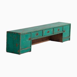 Antique Turquoise TV Cabinet, 1900s