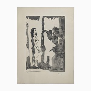 Pablo Picasso, Painter and Long-Haired Model, 1964, Etching