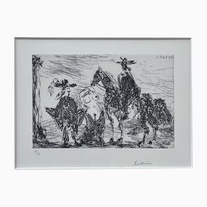 Pablo Picasso, Gentleman, Shameful Woman and Reitre, 1968, Etching