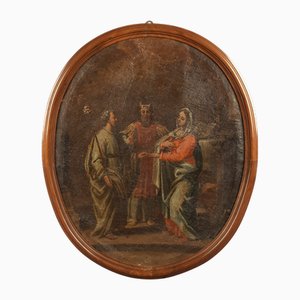 Mariage de la Vierge, 18ème Siècle, Peinture à l'Huile sur Toile
