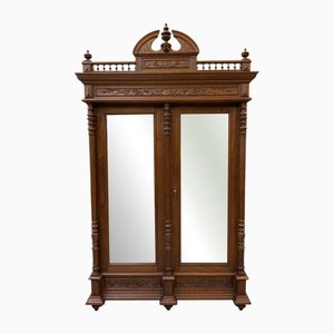 Antiker Kleiderschrank aus Eiche, 1880er