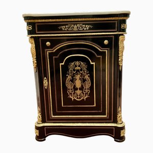 Mueble de marquetería estilo Napoleón III de madera ennegrecida y latón, siglo XIX