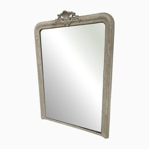 Miroir Ancien Style Louis XV en Bois et Stuc Patiné, 19ème Siècle