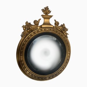Gilded Carved Wood Witch Mirror, 19th Century