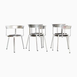 Modell 3/4 Stuhl aus Aluminium von Kurt Thut für Seledue, 1980er, 5er Set