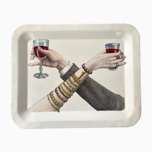 Brindisi Tablett von Piero Fornasetti, Italien, 1950er