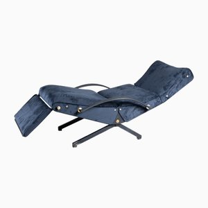Blue Second Edition P40 Armchair by Osvaldo Borsani for Tecno, 1955
