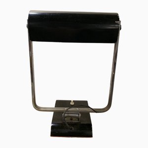 Italian Ministerial Lamp in Tin with Chrome Stems, 1940s