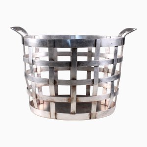 Silver Fruit Basket by Gio Ponti for Arthur Krupp, 1950s