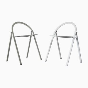 Mid-Century Modern Italian Folding Chairs by Giorgio Cattelan for Cidue, Italy, 1970s, Set of 2