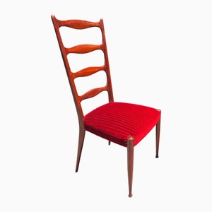 Vintage Stuhl aus dunklem Holz von Paolo Buffa, 1940er