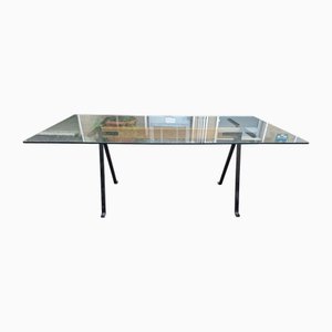 Vintage Dining Table in Iron and Beech Wood by Enzo Mari for Driade, 1960s