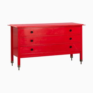 Model D154 Red Chest of Drawers by Carlo De Carli for Sormani, 1960s