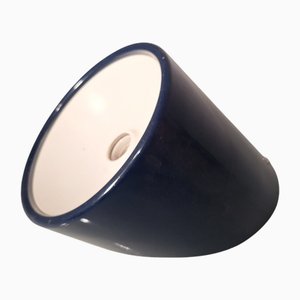 Vintage Wall Lamp in Blue Metal by Cini Boeri for Arteluce, 1970s