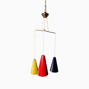 Vintage Pendant Lamp in Brass from Stilnovo, 1950s
