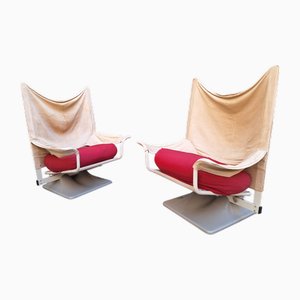 Set of Vintage Model Aeo Armchairs by Paolo Deganello for Cassina by Paolo Deganello, 1970s