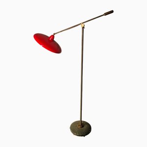 Lampadaire Vintage en Laiton, 1950s
