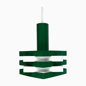 Mid-Century Modern Metal Lamellar Pendant Lamp in the style of J. J. M. Hoogervorst for Anvia, 1960s