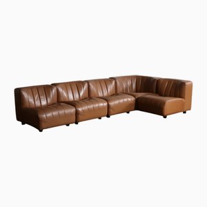 Novemila 9000 Leather Sofas by Tito Agnoli for Arflex, 1969, Set of 5