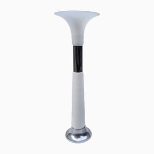 Lampada da terra in vetro opalino