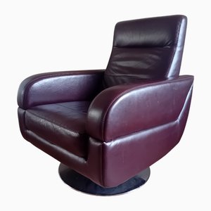 Sedia girevole vintage in pelle, Italia