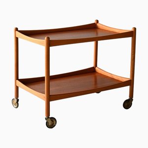 Vintage Scandinavian Teak and Beech Trolley, 1960s