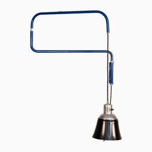 Extendable Wall Lamp Blue Version from Heinrich-Siegfried Bormann, 1970s