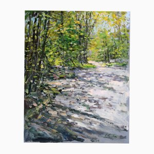 Edgars Vinters, Sunny Forest, 1971, Öl an Bord