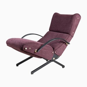 P40 Armchair Blue Second Edition by Osvaldo Borsani for Tecno, 1955