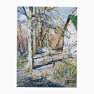 Edgars Vinters, Sunny Alley, 1971, Oil on Board