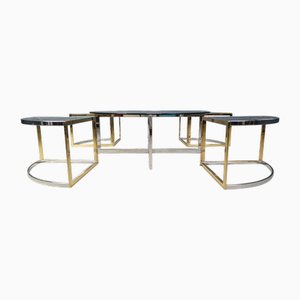 Large Coffee Table Set from Maison Charles, 1970s, Set of 5