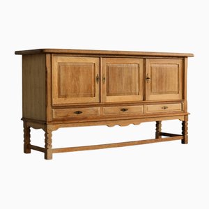 Brutalist Danish Sideboard in Oak by Henning Kjærnulf, 1960s